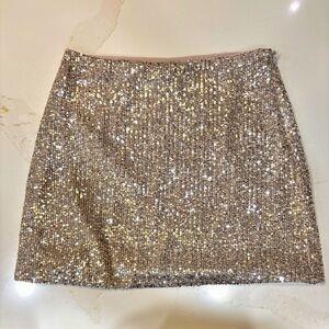 Banana Republic - Gold Sequined Mini Skirt